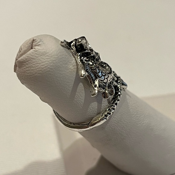 Silver Tone Dragon Fingertip Ring, 5 - Picture 4 of 4